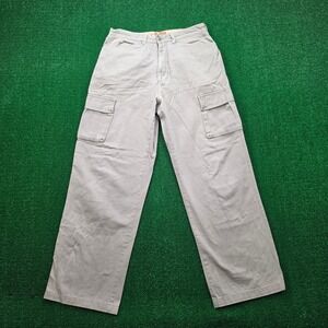 Vintage Bulldog Relaxed Cargo Pants Mens 32x30 Stone Khaki Utility Workwear